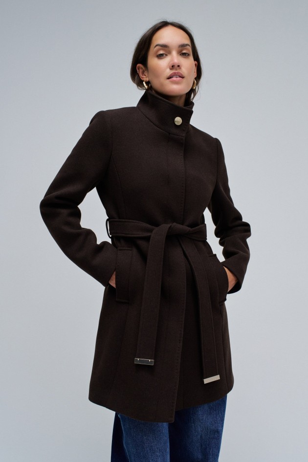 VESTE EN LAINE GRACE AVEC CEINTURE