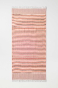 SERVIETTE EN COTON � RAYURES FINES