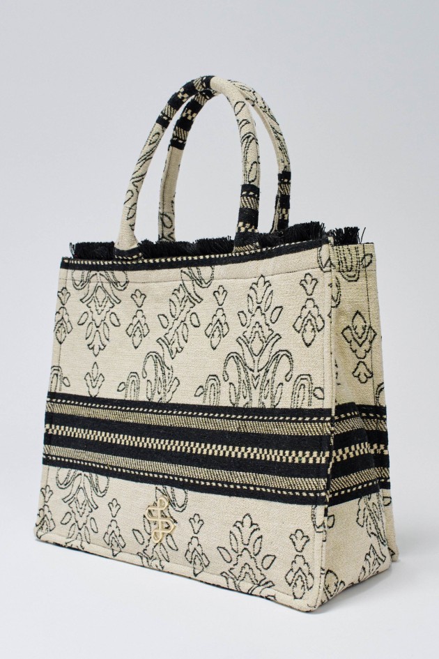 TASCHE MIT JACQUARD-STICKEREI