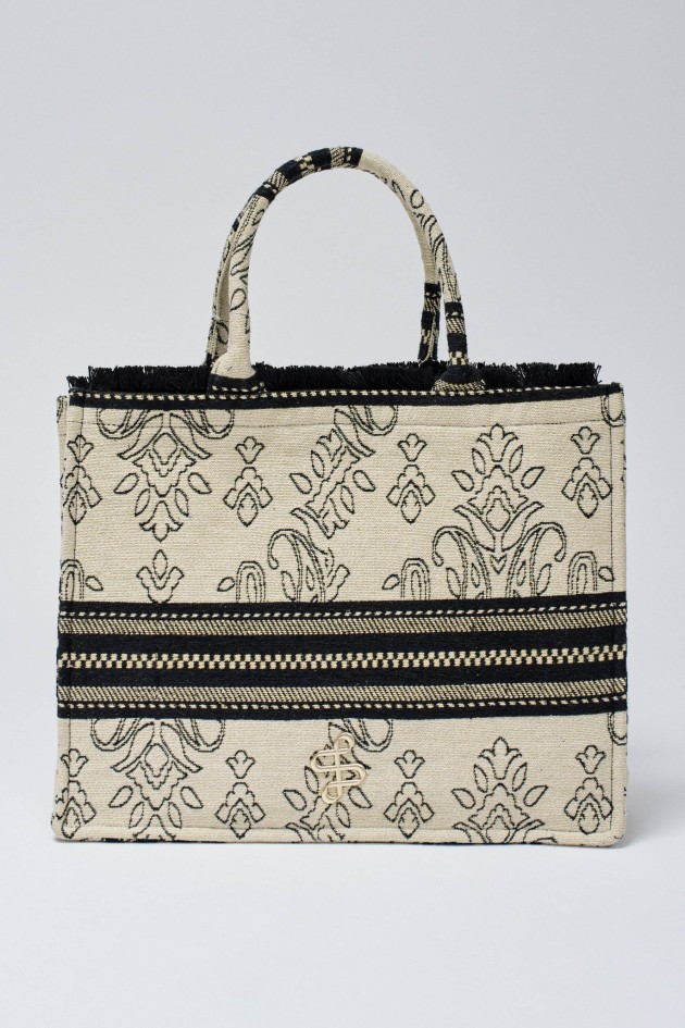 TOTEBAG COM BORDADOS JACQUARD