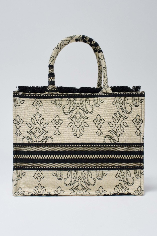 TASCHE MIT JACQUARD-STICKEREI