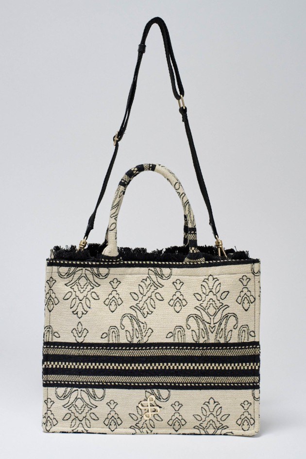 TASCHE MIT JACQUARD-STICKEREI