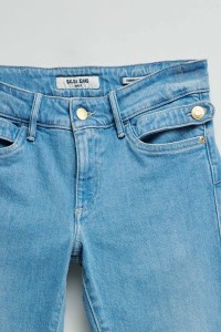 Salsa Wonder Push UP Cropped Skinny Jeans Con Dettagli Sull'Orlo