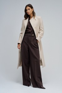 COS Hooded Wool Duffle Coat in CAMEL