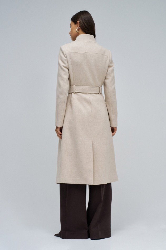 GRACE LONG WOOLLEN COAT WITH BELT