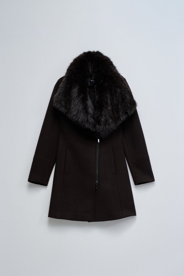 VESTE EN LAINE GRACE AVEC FOURRURE