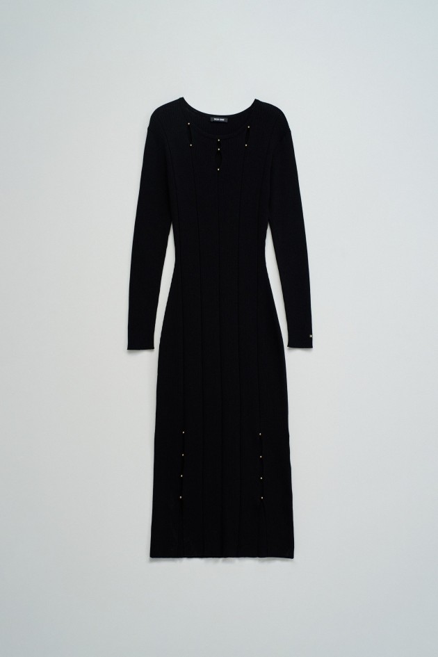 VESTIDO EM MALHA CANELADA