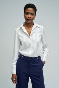 CAMISA ACETINADA COM LUREX