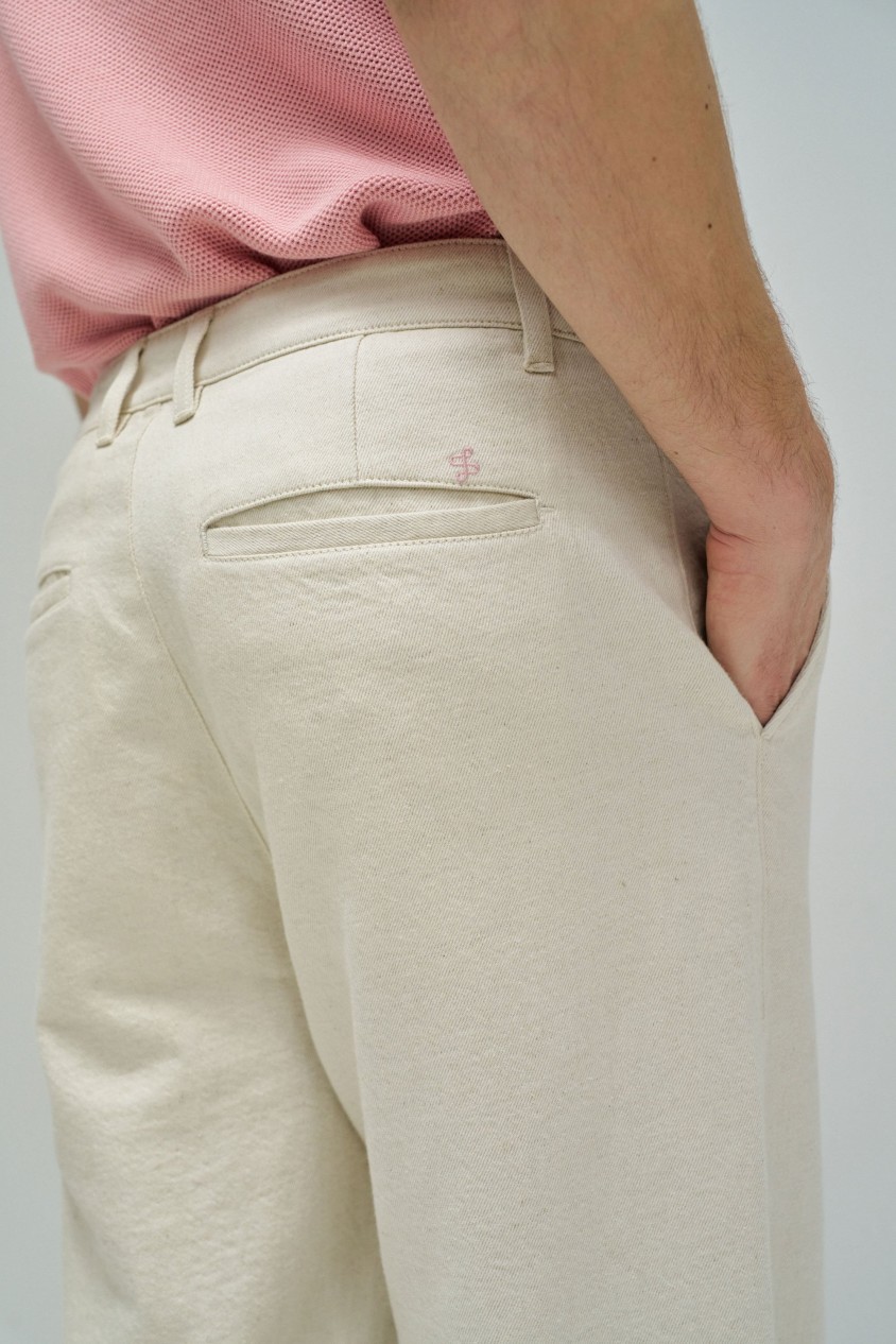 PANTALONS CHINO EN LIN STAR CLUB