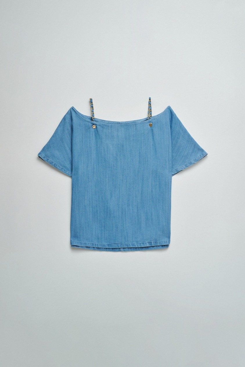 BLUSA EN LIGHTDENIM