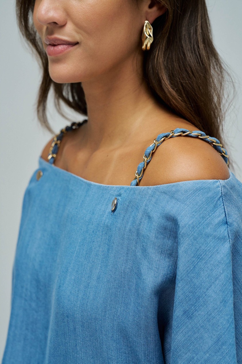 BLUSA EN LIGHTDENIM