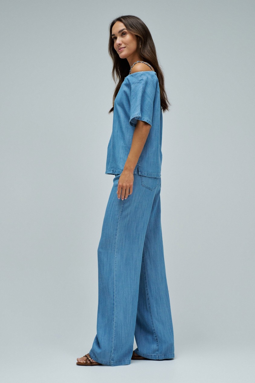 BLUSA EN LIGHTDENIM