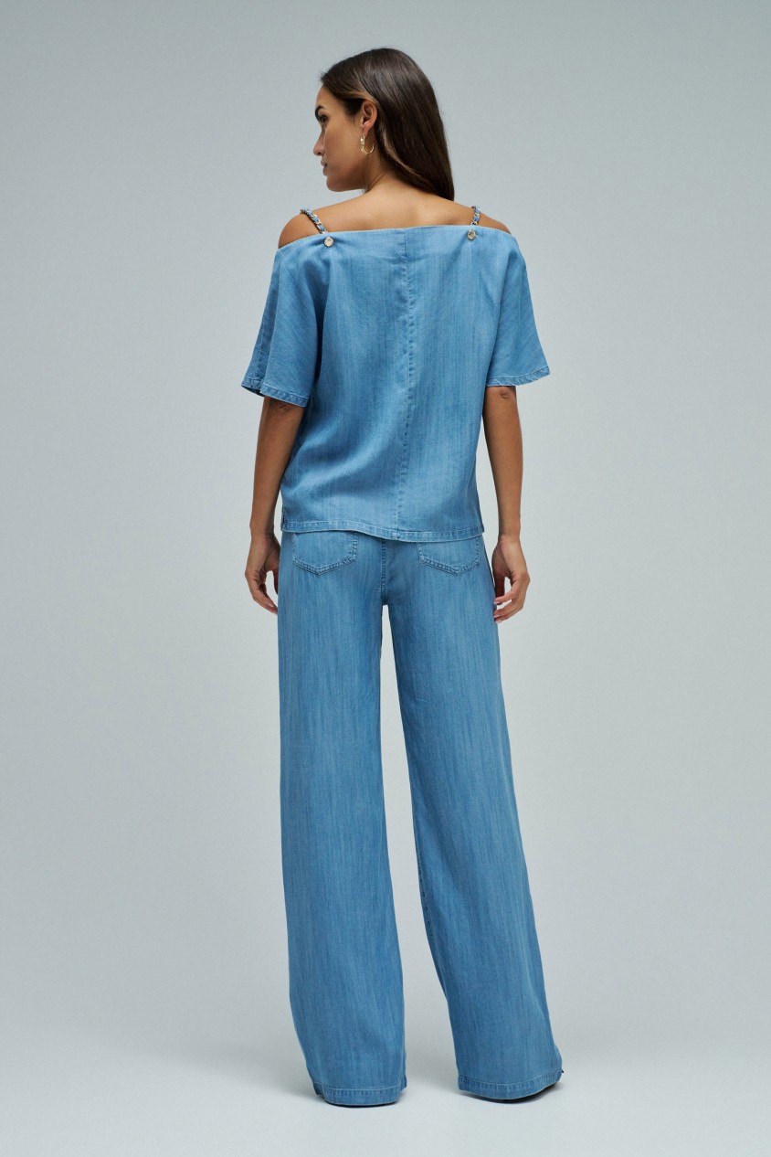 BLUSA EN LIGHTDENIM