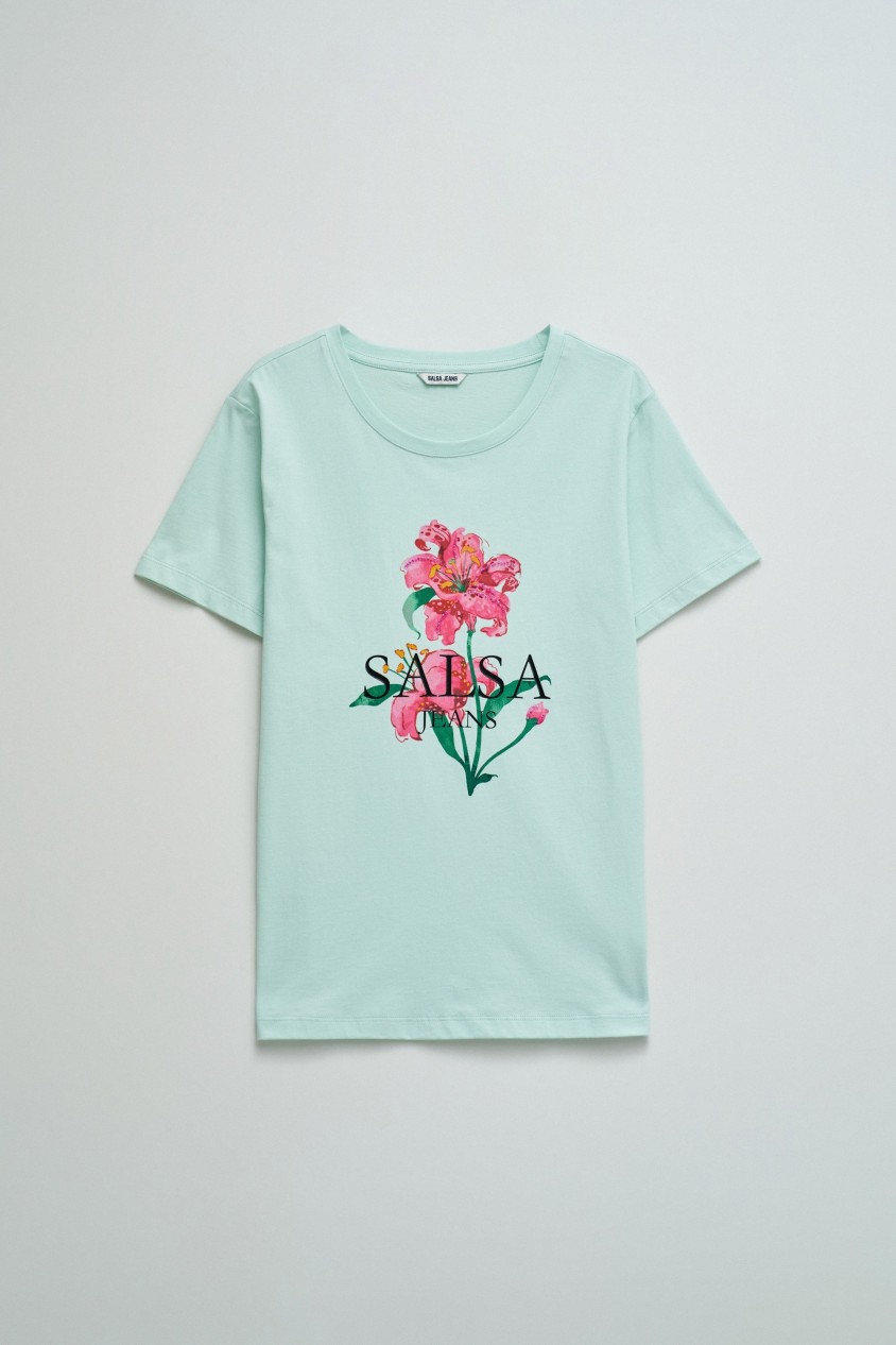 T-SHIRT WITH PRINT AND BRANDING
