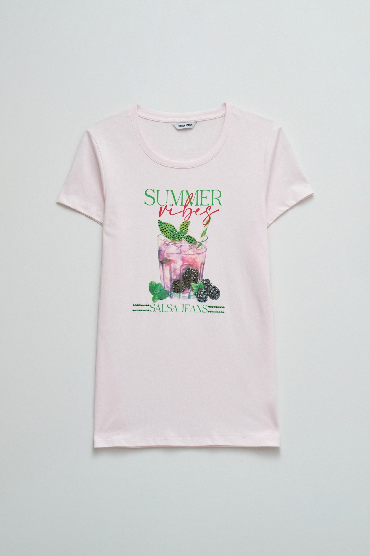 T-SHIRT WITH PRINT AND BRANDING