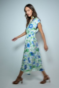 VESTIDO MIDI CAMISEIRO COM PADR�O