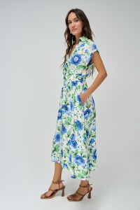 VESTIDO MIDI CAMISEIRO COM PADR�O
