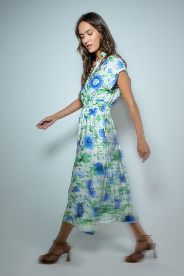 MIDI SHIRT DRESS WITH PATTERN