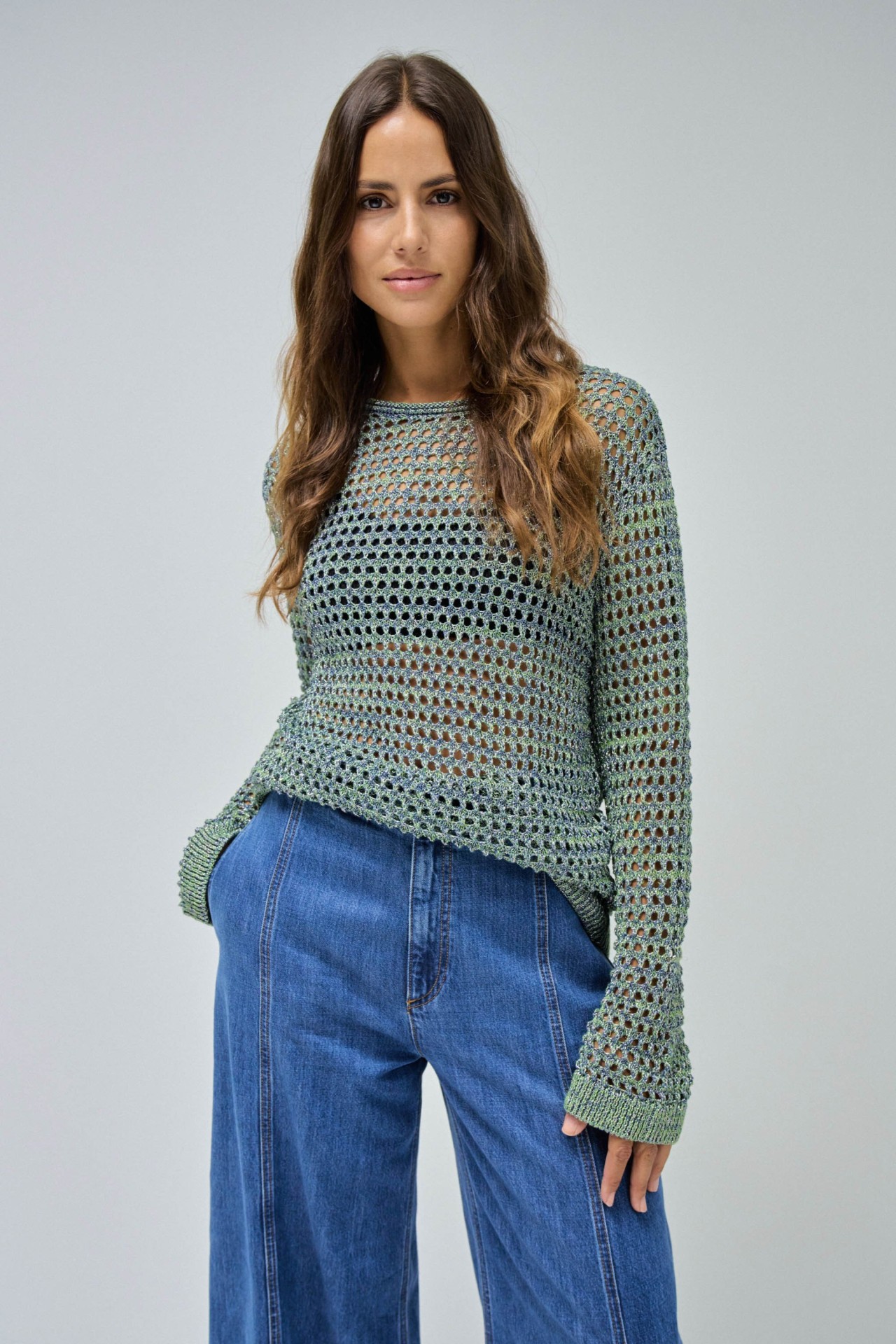 GL�NZENDER STRICKPULLOVER