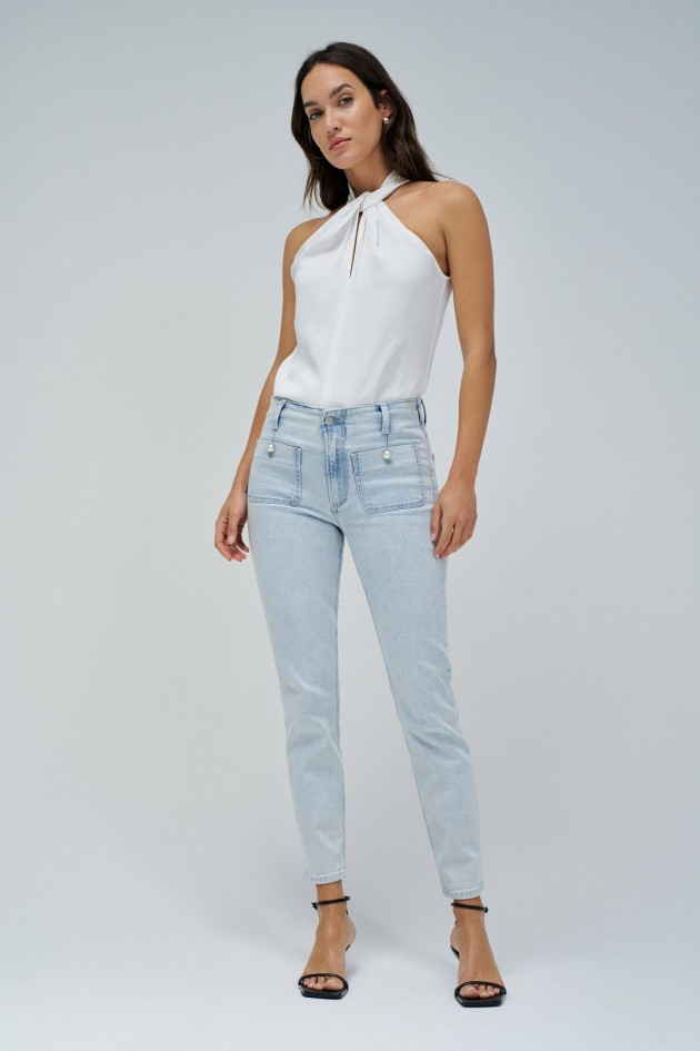 VAQUEROS DESTINY PUSH UP CROPPED SKINNY