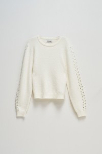 CAMISOLA TRICOTADA COM DETALHE DE BRILHANTES