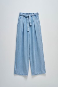 CHINO IN LIGHTDENIM WITH WIDE LEG