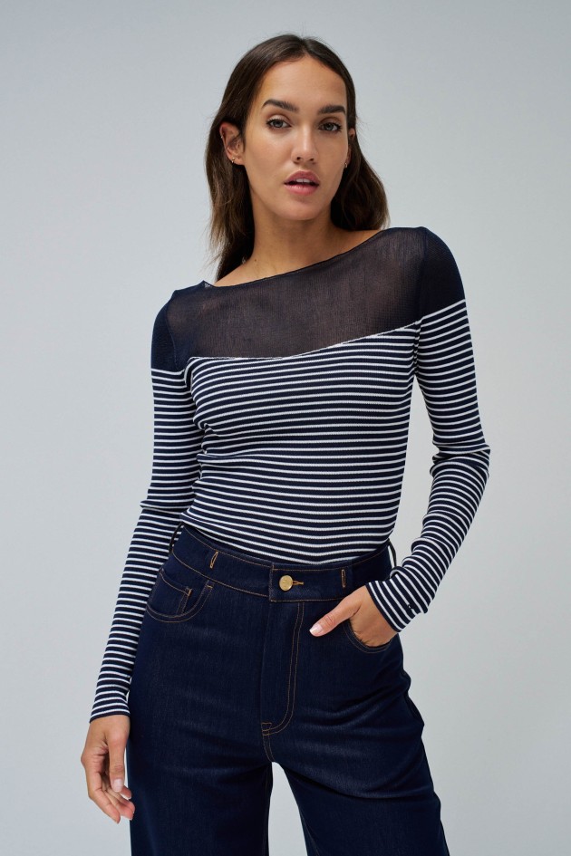 SWEATER WITH TRANSPARENCY
