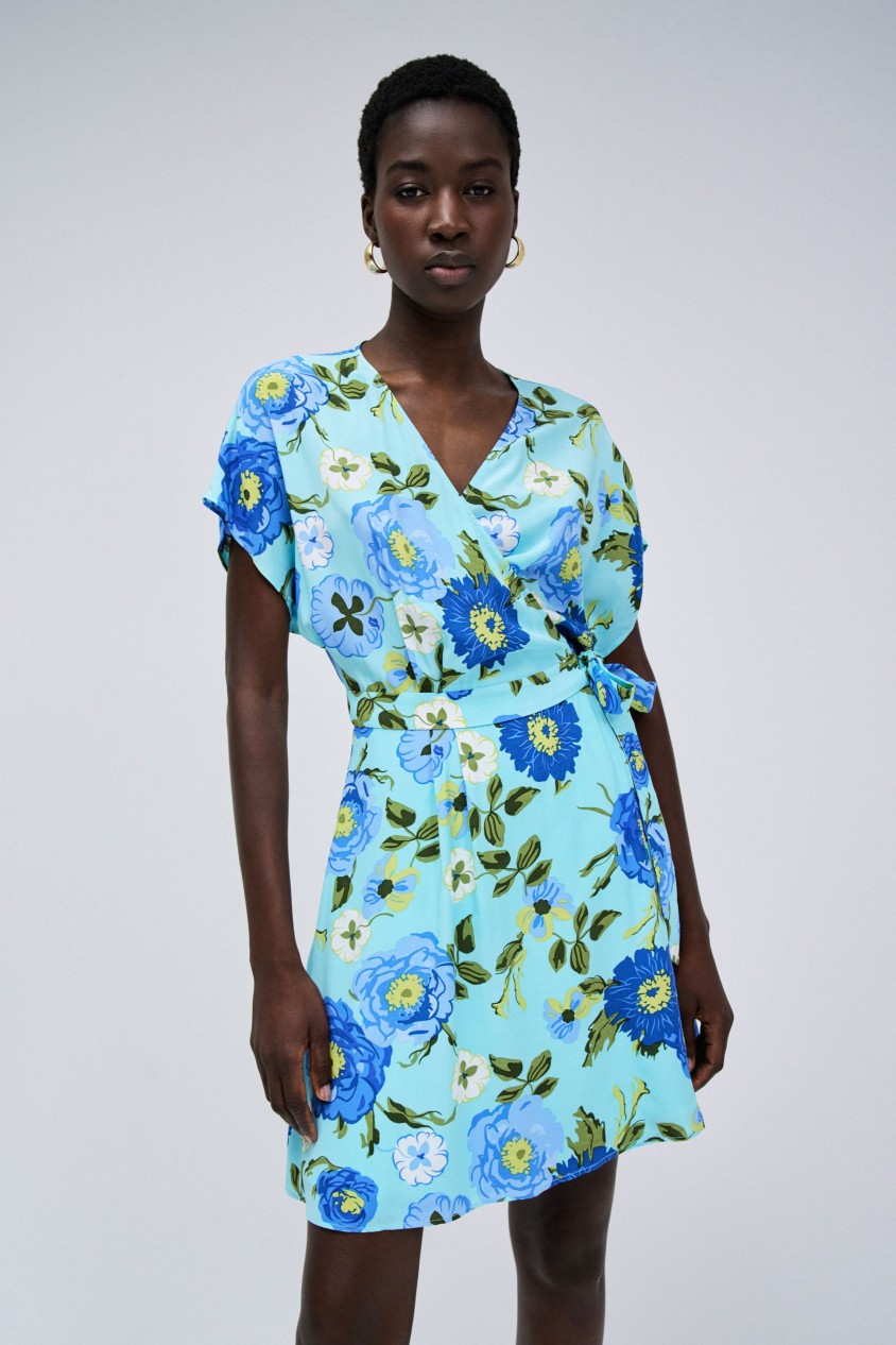 denim & supply floral wrap dress Denim & Supply Ralph Lauren Floral Print Gauze Wrap Dress Red Size Medium