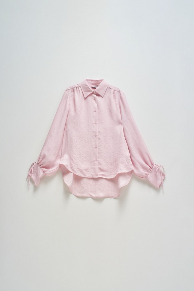 CHEMISE RAYÉE À MANCHES ÉVASÉES