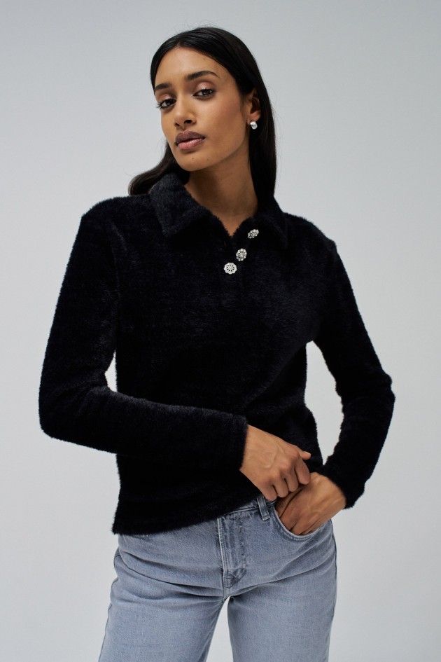 CAMISOLA FELPUDA ESTILO POLO