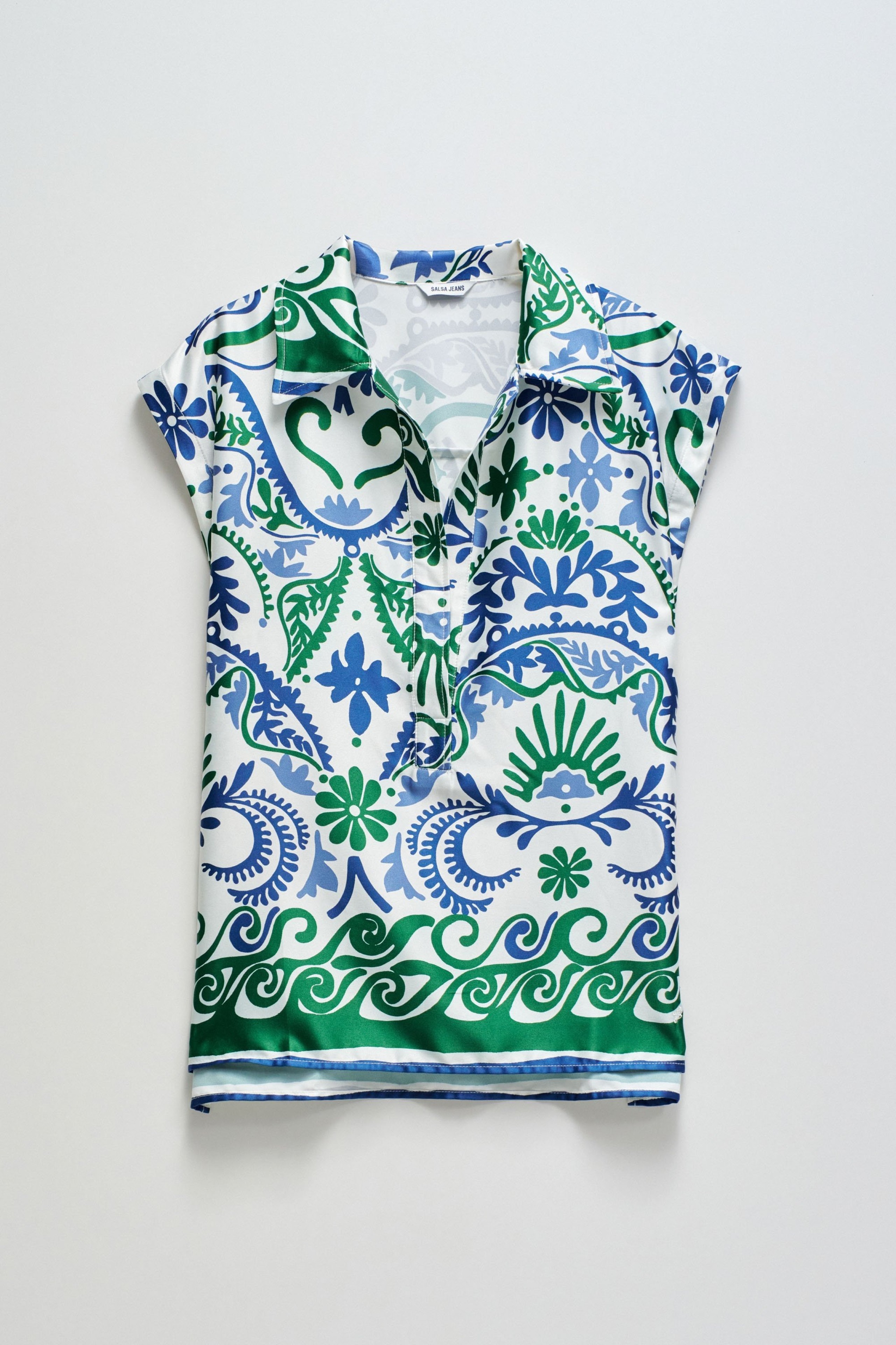 BLUSE MIT BLUMENMUSTER