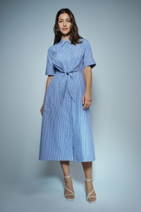 VESTIDO CAMISEIRO COM RISCAS