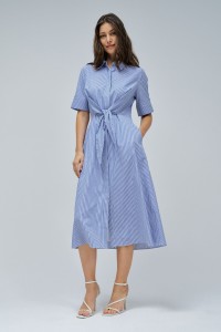 VESTIDO CAMISEIRO COM RISCAS