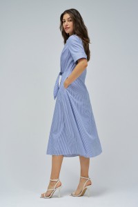 VESTIDO CAMISEIRO COM RISCAS