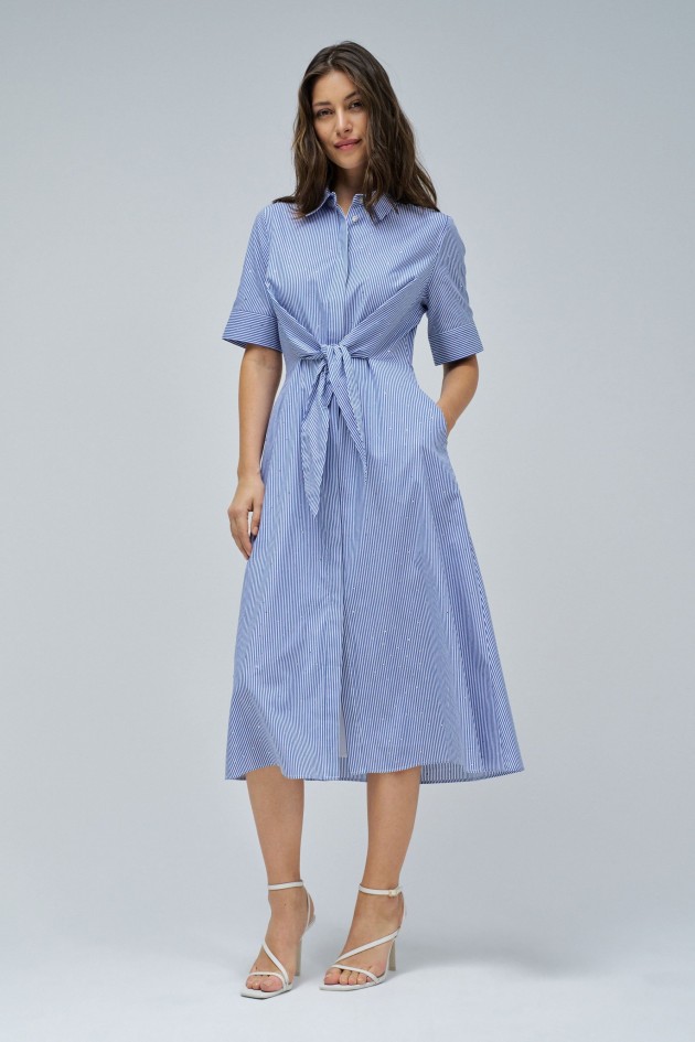 VESTIDO CAMISEIRO COM RISCAS