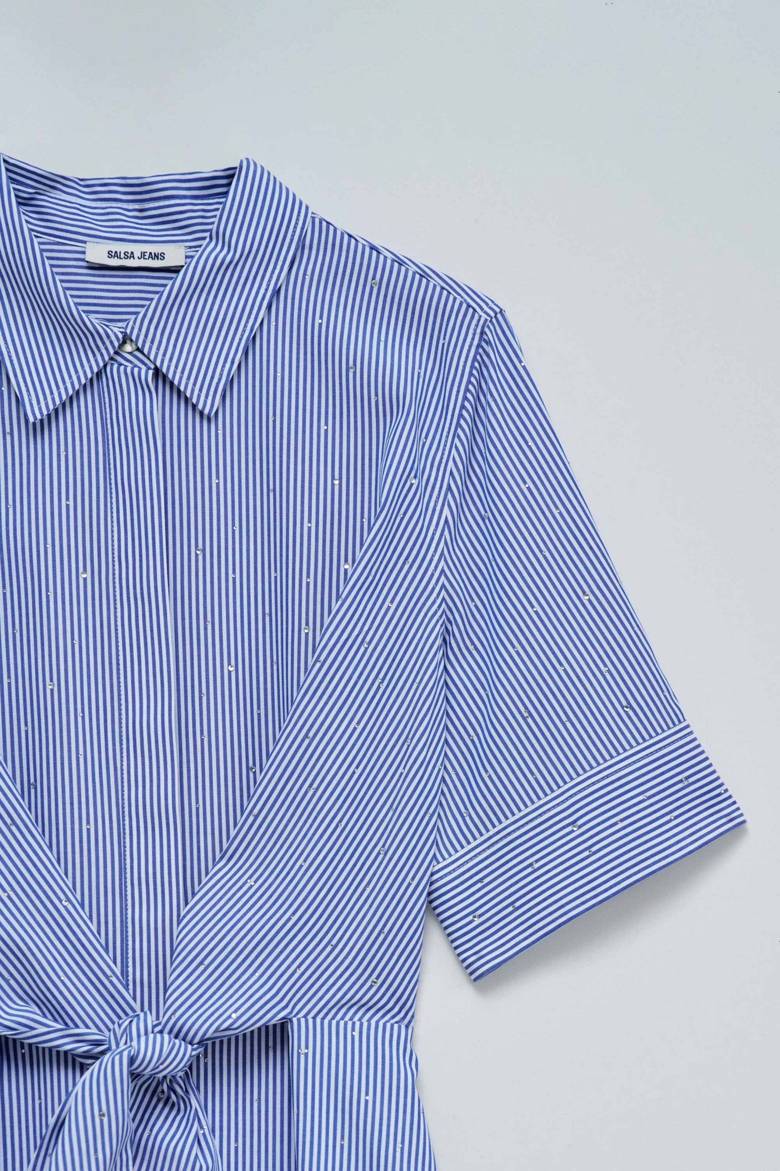 VESTIDO CAMISEIRO COM RISCAS