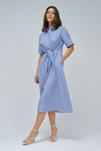 VESTIDO CAMISEIRO COM RISCAS