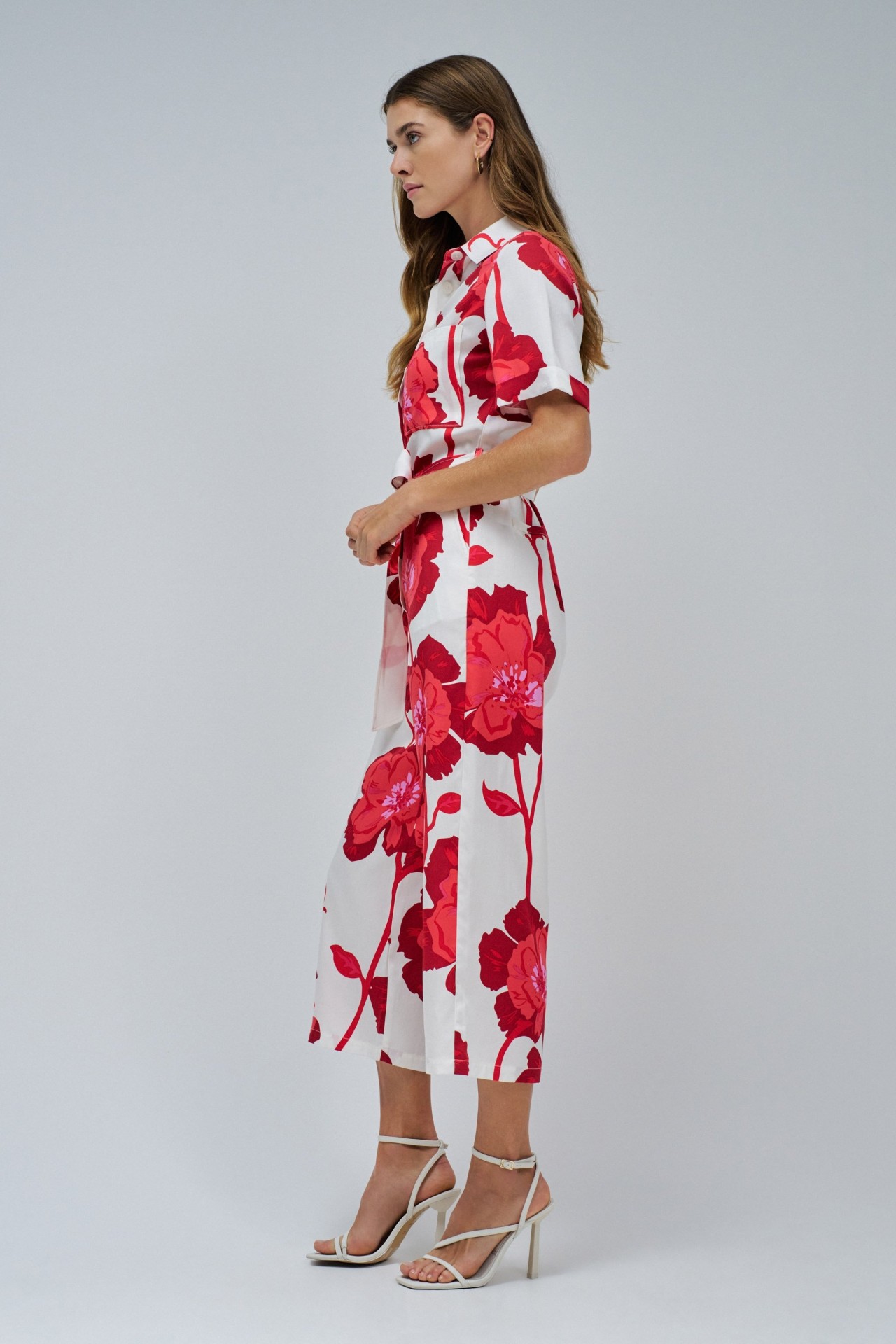 MACAC�O COM ESTAMPADO FLORAL