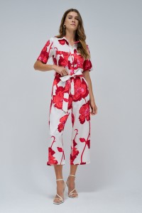 MACAC�O COM ESTAMPADO FLORAL