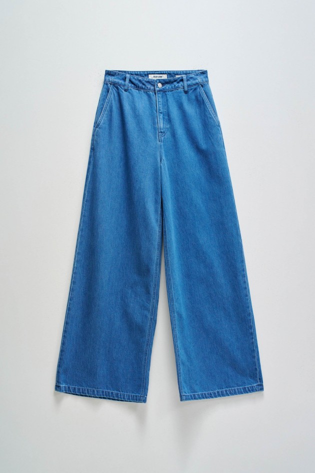 PANTALON EN LIGHTDENIM AVEC JAMBE WIDE