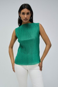 TOP PLISSADO COM LUREX