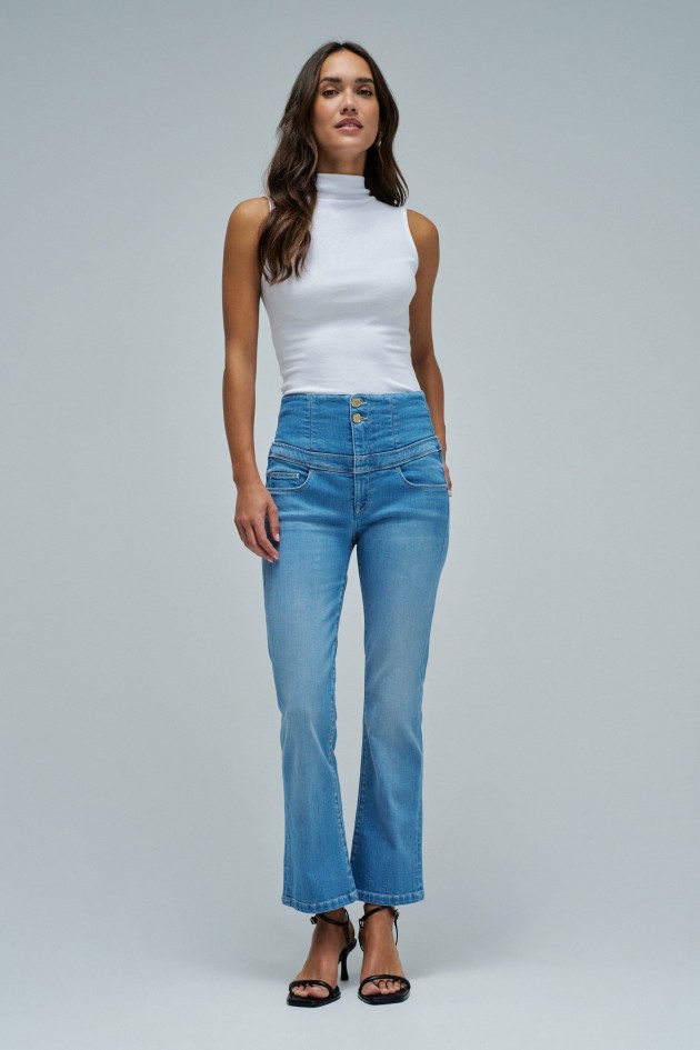 DIVA PUSH IN CROPPED FLARE JEANS