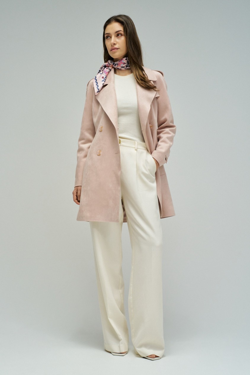 TRENCH COAT EFEITO SUEDE