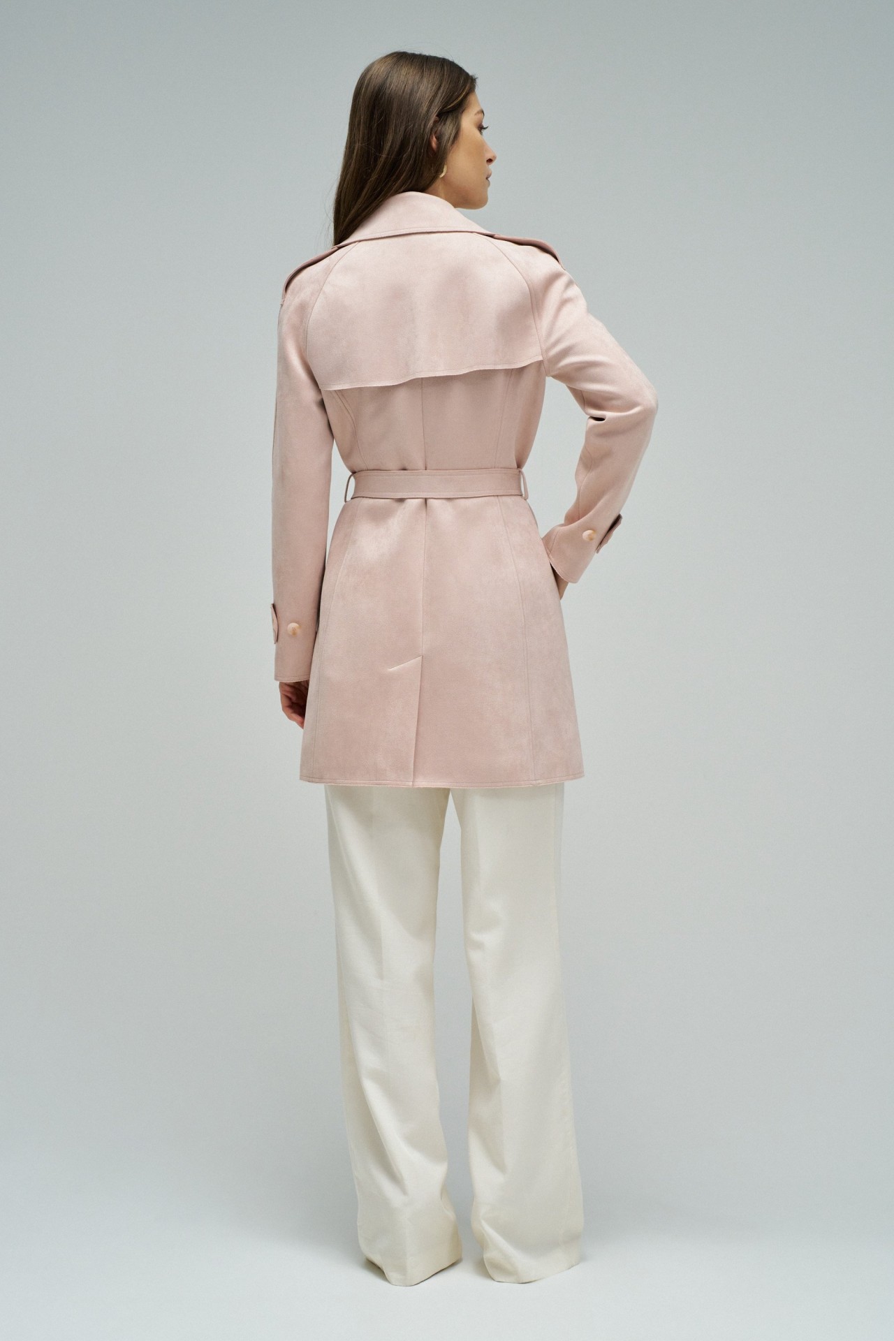 TRENCH COAT EFEITO SUEDE