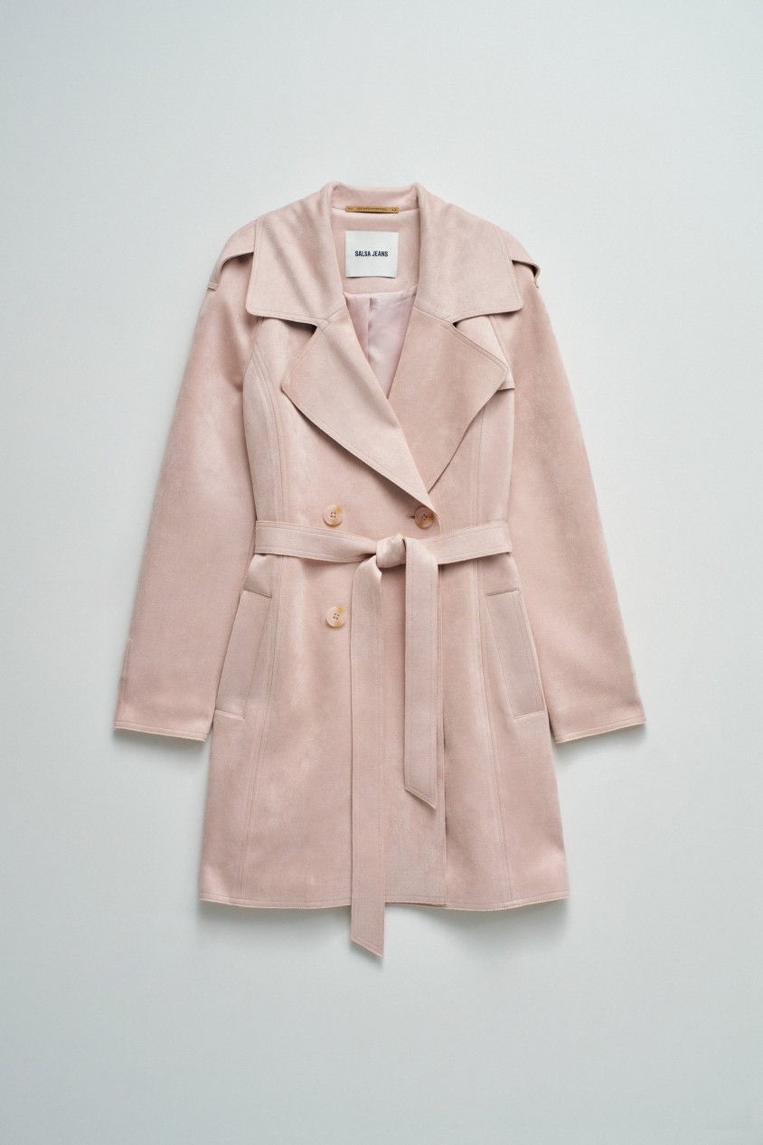 TRENCH COAT EFEITO SUEDE