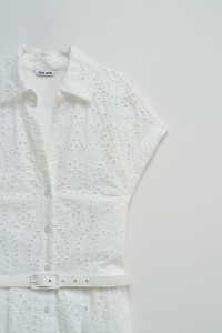 SHIRT DRESS IN ENGLISH EMBROIDERY