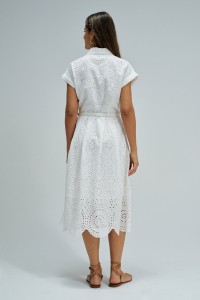 SHIRT DRESS IN ENGLISH EMBROIDERY