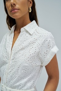SHIRT DRESS IN ENGLISH EMBROIDERY