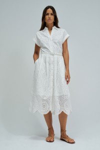 SHIRT DRESS IN ENGLISH EMBROIDERY