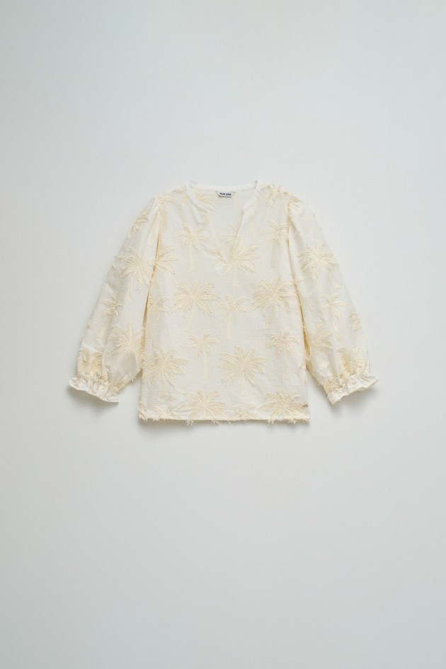 BLUSA COM EFEITO TRIDIMENSIONAL